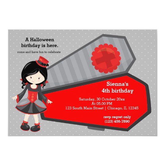 Invitation Anniversaire Mignon De Vampire Zazzle Fr