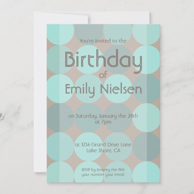 Invitation anniversaire moderne cool (Devant)