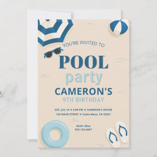 Invitation anniversaire moderne pour une fête au b