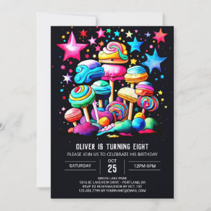 Invitation Anniversaire modifiable de Candyland