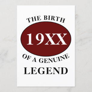 Invitation Anniversaire Monogramme Nom initial Année Humour A