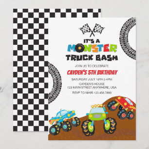 Invitation Anniversaire Monster Truck