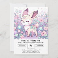 Anniversaire numérique de cerfs enchantés