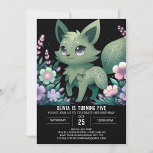 Invitation Anniversaire numérique de Little Wolf modifiable