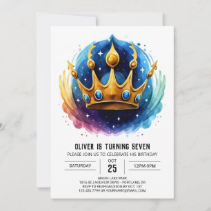 Invitation Anniversaire numérique Prince Blue