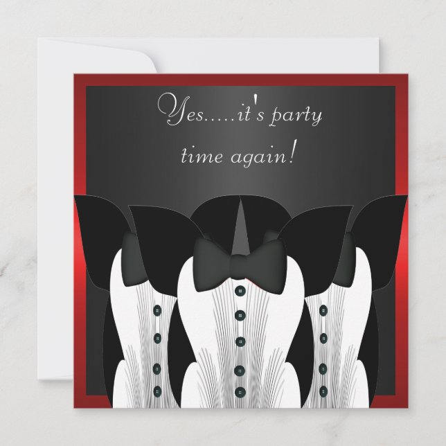 Invitation Anniversaire officiel Tuxedo Black Crav (Devant)