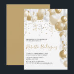 Invitation anniversaire or et blanc<br><div class="desc">Une invitation d'anniversaire élégante sur le thème or et blanc, pour tout âge, avec un fond blanc classique et une police de caractères élégante, parfaite pour lui ou elle. L'invitation est facilement personnalisable en changeant le nom, la date, l'heure, le jour, le lieu et la réponse. Tous les styles, tailles...</div>
