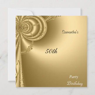 Invitation Anniversaire Or Fête