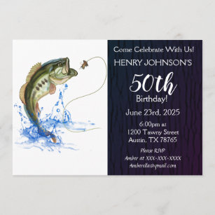 Anniversaire Pecheur Invitations Faire Part Cartes Zazzle