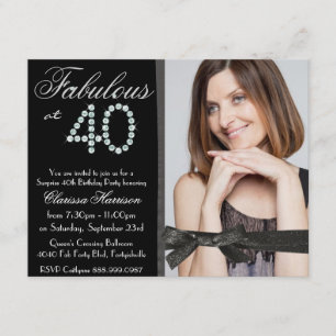 Invitation Anniversaire ouvrier de 40 photos de diamant