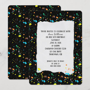 Invitation Anniversaire Paint Splatz