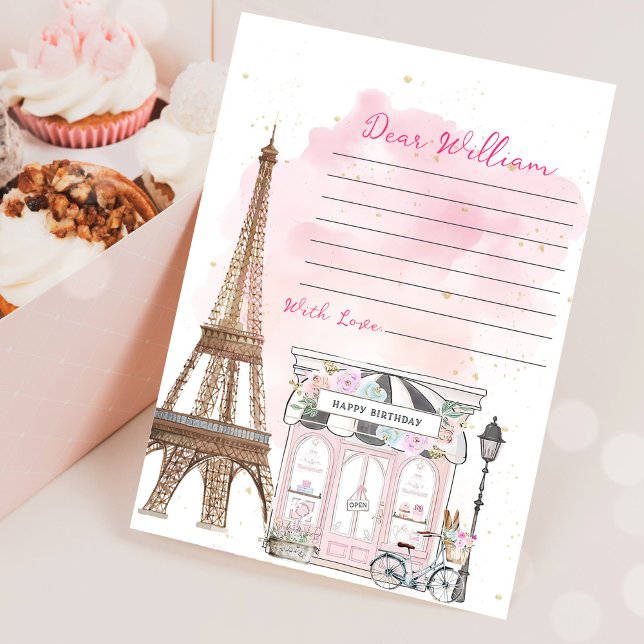Invitation Anniversaire Paris Café Parisien Goûter d'Annivers (Créateur téléchargé)
