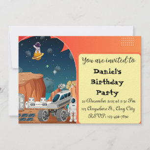 Invitation Anniversaire Partie spatiale