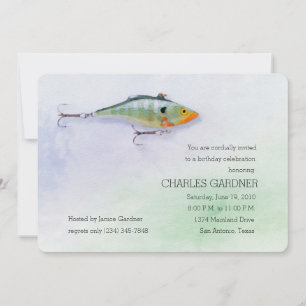 Invitation Anniversaire Pêche Thème Lure