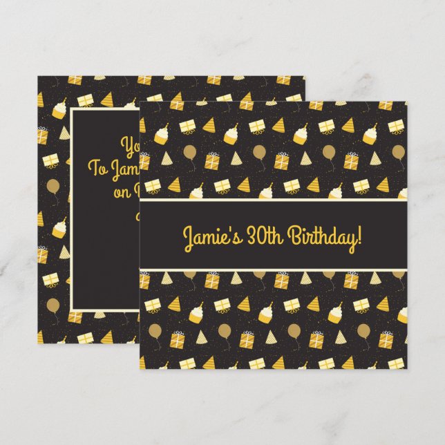 Invitation Anniversaire personnalisable (Devant / Derrière)