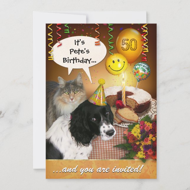 Invitation Anniversaire (personnalisable) (Devant)