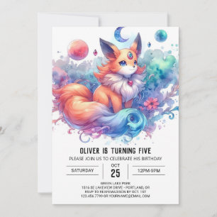 Invitation Anniversaire personnalisé de la Renard Boho