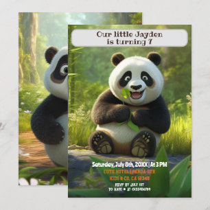Invitation Anniversaire Personnalisé Panda Kids Nom Age