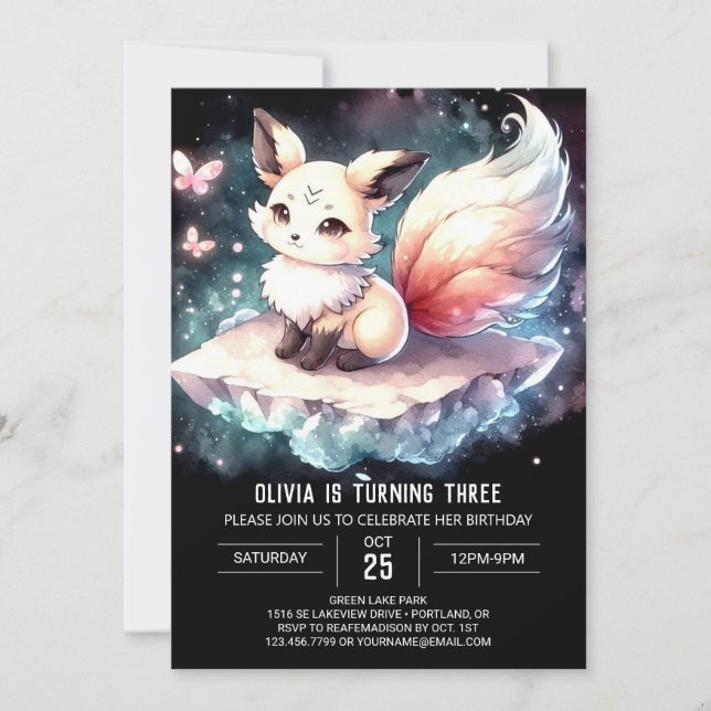 Invitation Anniversaire personnalisé simple (Devant)