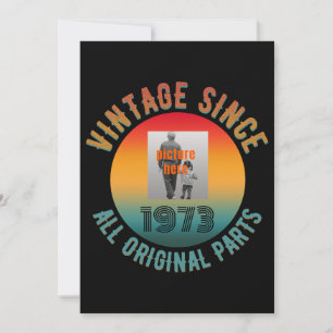 INVITATION ANNIVERSAIRE PERSONNALISÉ VINTAGE DEPUIS TOUTES LE