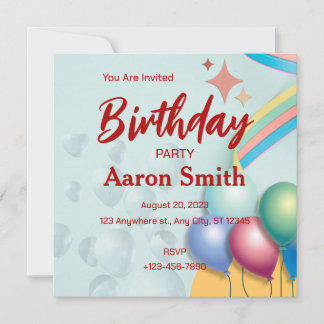 Invitation Anniversaire Personnaliser la carte