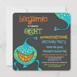 Invitation Anniversaire Photo Enfants Monstre Alie