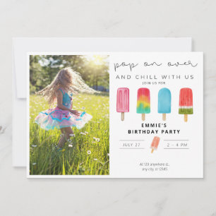 Invitation Anniversaire Photo Pop Sur Popsicles