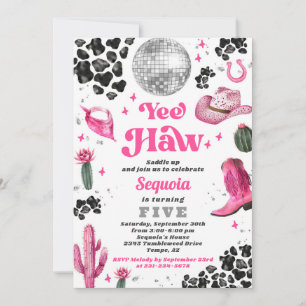 Invitation Anniversaire Pink Disco