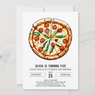 Invitation Anniversaire Pizza Simple Imprimable