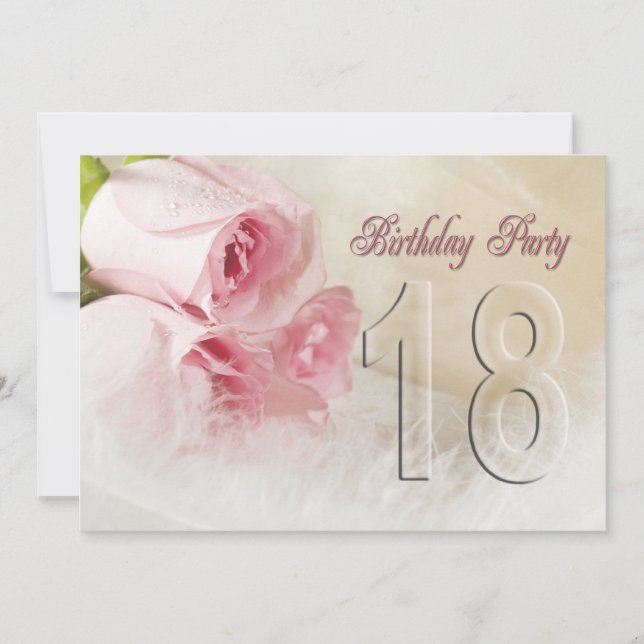 Invitation anniversaire pour 18 ans (Devant)