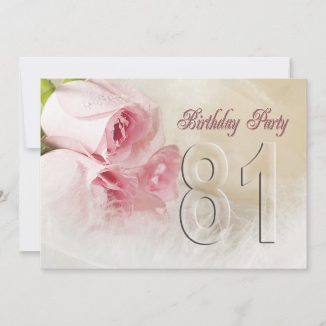 Invitation anniversaire pour 81 ans (Devant)