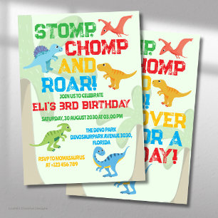 Invitation Anniversaire Préhistorique comme un Dinosaure