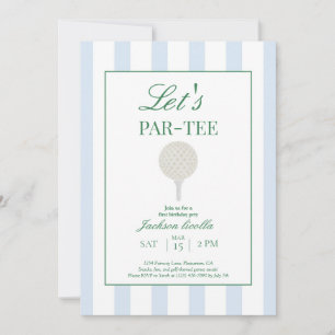Invitation Anniversaire Premier Bleu Golf Let's Pa