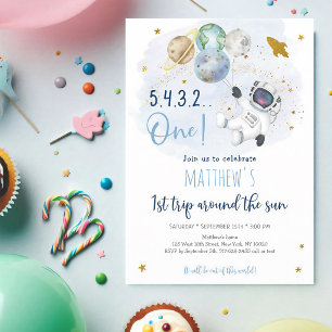 Invitation Anniversaire Premier Tour Autour du Soleil Astrona
