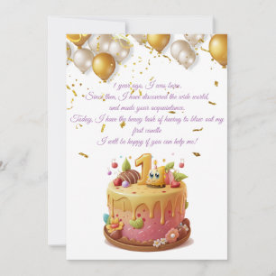 Invitation Anniversaire Première bougie