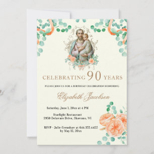 Invitation Anniversaire religieux Eucalyptus St. Joseph