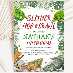 Invitation Anniversaire Reptile