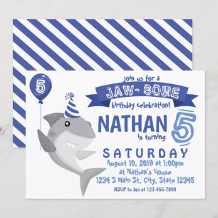 Invitation Anniversaire Requin