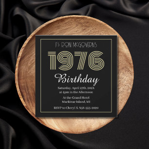 Invitation Anniversaire Rétro 1976 50e Anniversaire