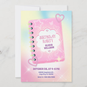 Invitation Anniversaire rose