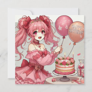 Invitation Anniversaire rose