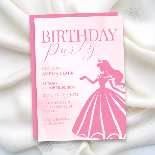 Invitation Anniversaire rose