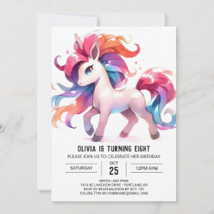 Invitation Anniversaire Rustique de Cheval Enfants