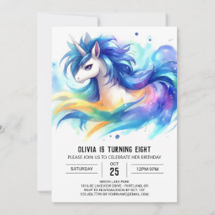 Invitation Anniversaire Rustique Digital Horse