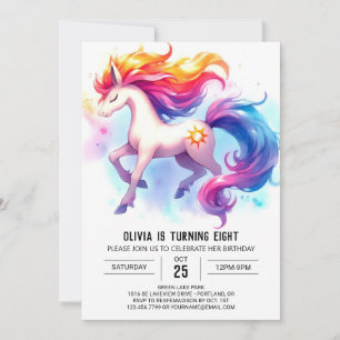 Invitation Anniversaire Rustique Editable Horse