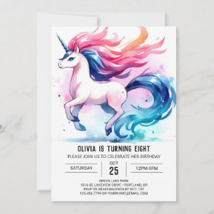 Invitation Anniversaire Rustique Editable Horse