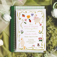 Anniversaire Silly Goose Gingham Cottagecore