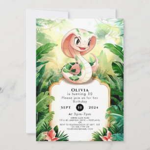 Invitation Anniversaire simple du serpent de Cobra