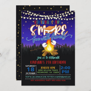 Invitation Anniversaire S'more Amusant avec les amis Invitati