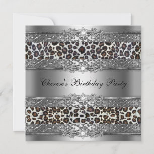 Invitation Anniversaire Soirée Cheetah Diamond
